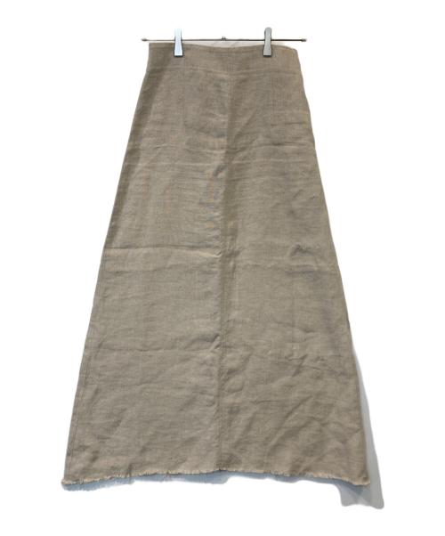 NOLLEY'S（ノーリーズ）NOLLEY'S (ノーリーズ) マキシスカート 1-0036-1-06-001 ベージュ サイズ:38の古着・服飾アイテム
