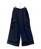 ETRE TOKYOエトレトウキョウ）の古着「サテンカーゴパンツ 1224520097-0」｜ネイビー