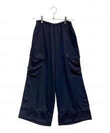 ETRE TOKYO（エトレトウキョウ）の古着「サテンカーゴパンツ 1224520097-0」｜ネイビー