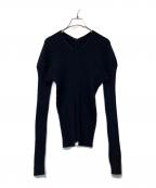 IIROTイロット）の古着「Wide Rib Top ワイド リブ トップ 028-024-KT94」｜ネイビー