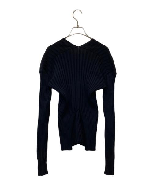 IIROT（イロット）IIROT (イロット) Wide Rib Top ワイド リブ トップ 028-024-KT94 ネイビー サイズ:FREEの古着・服飾アイテム
