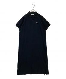 LACOSTE×BEAMS BOY（ラコステ×ビームスボーイ）の古着「別注ピケ（鹿の子）ポロシャツワンピース EF108PL」｜ブラック