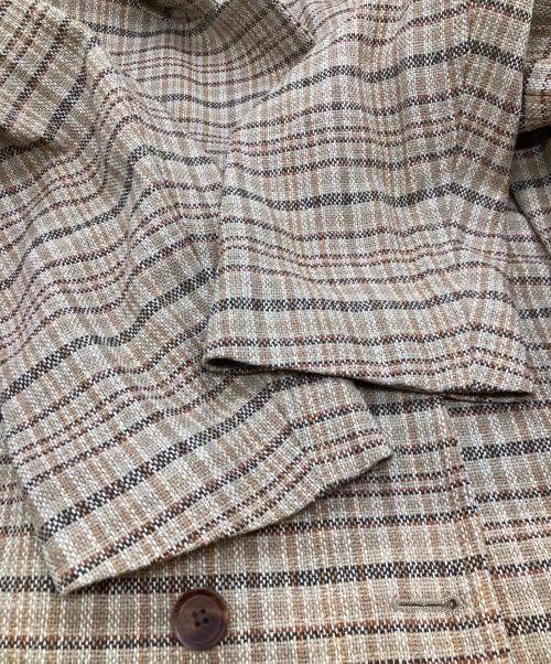 AURALEE（オーラリー）AURALEE (オーラリー) SILK SUMMER TWEED DOUBLE JACKET シルク サマー ツイード ダブル ジャケット A8SJ05TW ブラウン サイズ:1の古着・服飾アイテム