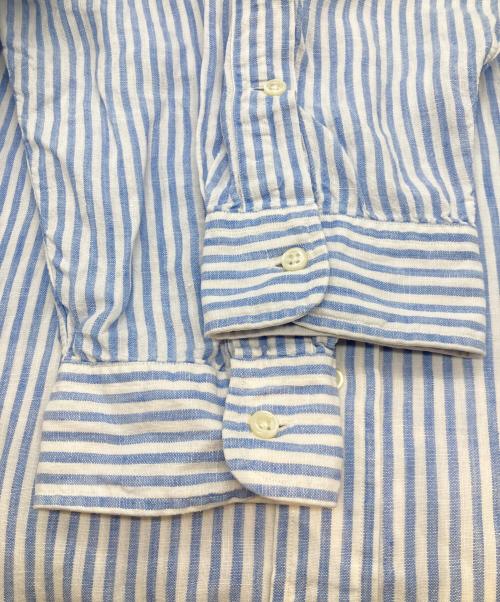 RALPH LAUREN（ラルフローレン）RALPH LAUREN (ラルフローレン) ストライプリネンシャツ ブルー サイズ:XLの古着・服飾アイテム