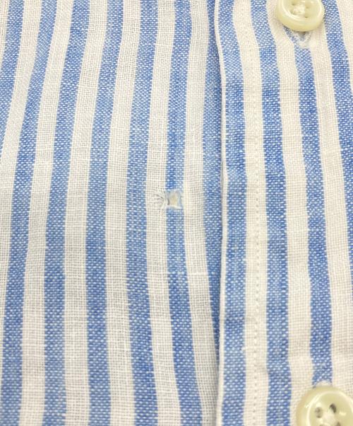 RALPH LAUREN（ラルフローレン）RALPH LAUREN (ラルフローレン) ストライプリネンシャツ ブルー サイズ:XLの古着・服飾アイテム