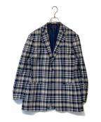 LAUREN RALPH LAURENローレン ラルフ ローレン）の古着「チェックテーラードジャケット」｜ネイビー
