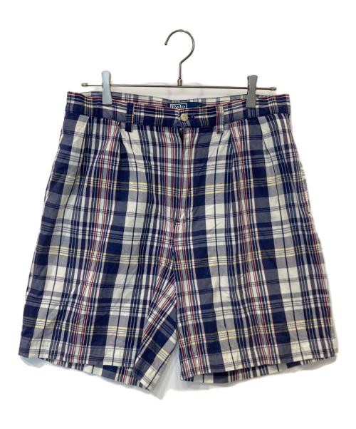 POLO RALPH LAUREN（ポロ・ラルフローレン）POLO RALPH LAUREN (ポロ・ラルフローレン) チェックパンツ ブルー サイズ:32の古着・服飾アイテム