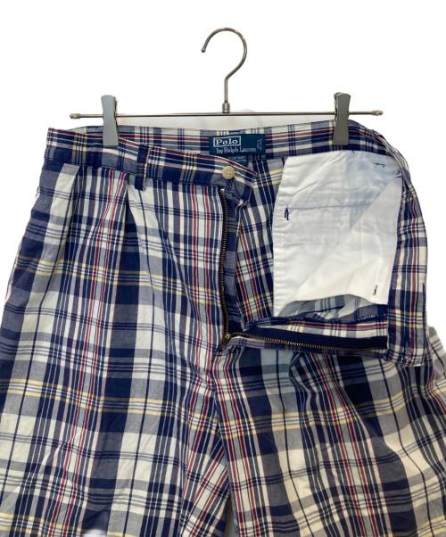 POLO RALPH LAUREN（ポロ・ラルフローレン）POLO RALPH LAUREN (ポロ・ラルフローレン) チェックパンツ ブルー サイズ:32の古着・服飾アイテム