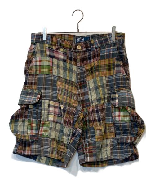 POLO RALPH LAUREN（ポロ・ラルフローレン）POLO RALPH LAUREN (ポロ・ラルフローレン) クレイジーマドラスカーゴハーフパンツ マルチカラー サイズ:32の古着・服飾アイテム