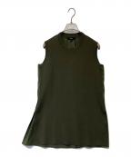 theoryセオリー）の古着「ドライコットン モックネック コンボチュニック　01-3101724」｜カーキ