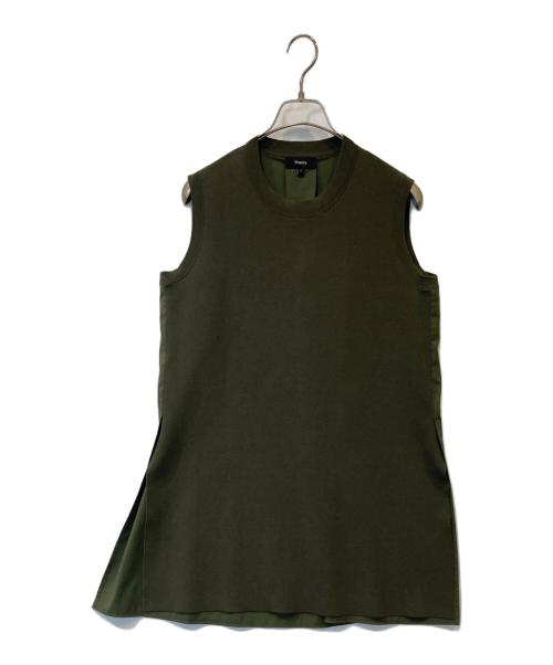 theory（セオリー）theory (セオリー) ドライコットン モックネック コンボチュニック　01-3101724 カーキ サイズ:Sの古着・服飾アイテム