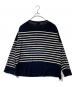 GOLD (ゴールド) COTTON / SILK KNIT PANEL BORDER BOAT NECK OVER SIZE SHIRT　GL90214 ネイビー サイズ:L：9000円
