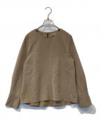 NOLLEY'Sノーリーズ）の古着「ウォッシャブルストレッチギャババックフレアブラウス 5-0035-5-01-055」｜ベージュ