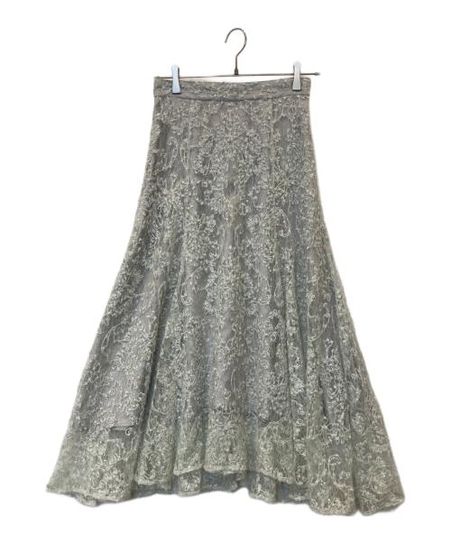 Snidel（スナイデル）Snidel (スナイデル) ストレートプリーツティアードスカート　SWFS254268 ライトグレー サイズ:1の古着・服飾アイテム