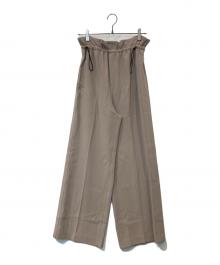 BEIGE（ベイジ）の古着「RUE / ウエストゴムワイドストレートパンツ　PRCWGS0210」｜ベージュ