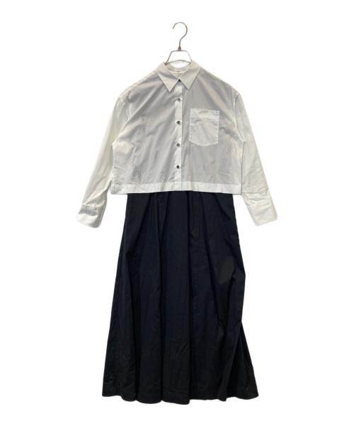 23区（ニジュウサンク）23区 (ニジュウサンク) シャツアンサンブル ワンピース ホワイト サイズ:36の古着・服飾アイテム
