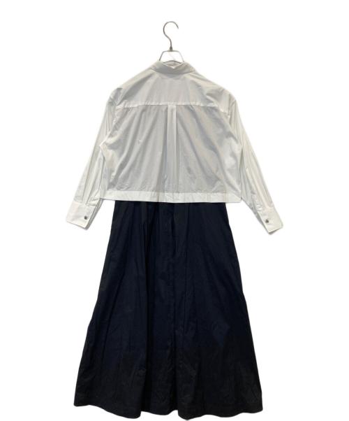 23区（ニジュウサンク）23区 (ニジュウサンク) シャツアンサンブル ワンピース ホワイト サイズ:36の古着・服飾アイテム