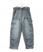 CAHLUMNカウラム）の古着「Linen Denim Painter Pant リネン デニム ペインター パンツ 1043390900057」｜インディゴ