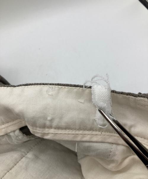 CAHLUMN（カウラム）CAHLUMN (カウラム) French Linen Tweed 1 Tuck Trousers フレンチ リネン ツイード ワンタック トラウザーズ 1043390900064 グレー サイズ:Lの古着・服飾アイテム