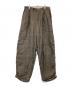 CAHLUMN（カウラム）の古着「French Linen Tweed 1 Tuck Trousers フレンチ リネン ツイード ワンタック トラウザーズ 1043390900064」｜グレー