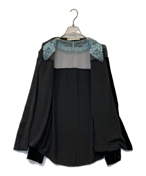 STELLA McCARTNEY（ステラマッカートニー）STELLA McCARTNEY (ステラマッカートニー) シルクミックスフルイドベルベットトップ ブラック サイズ:36の古着・服飾アイテム