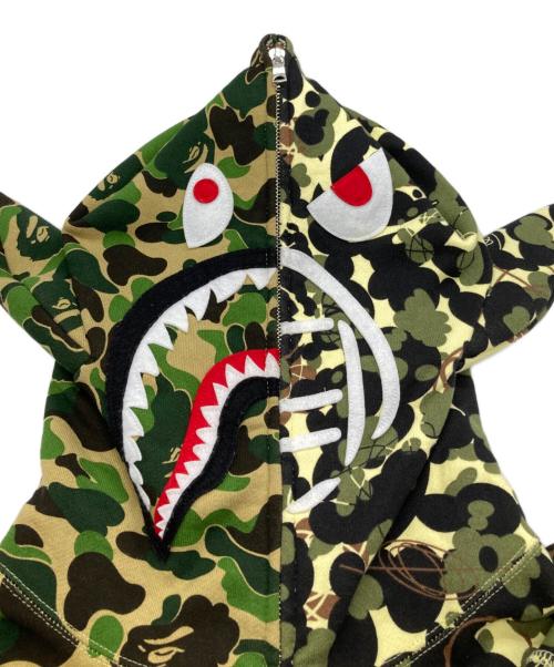 A BATHING APE（アベイシングエイプ）A BATHING APE (アベイシングエイプ) UNKLE/MO WAX シャーク フルジップ スウェット パーカー　001ZPH231906X カーキ サイズ:Lの古着・服飾アイテム