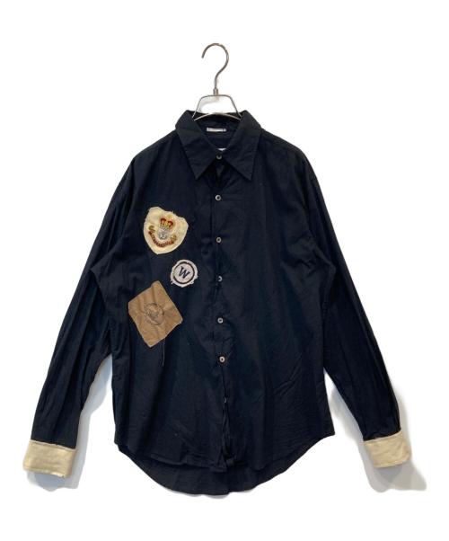 PAUL SMITH（ポールスミス）Paul Smith (ポールスミス) パッチワークシャツ ブラック サイズ:Lの古着・服飾アイテム