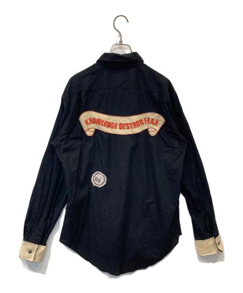 PAUL SMITH（ポールスミス）Paul Smith (ポールスミス) パッチワークシャツ ブラック サイズ:Lの古着・服飾アイテム