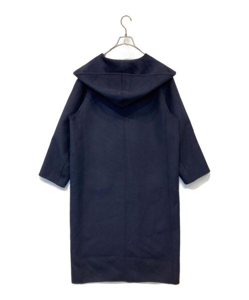 PLST（プラステ）PLST (プラステ) ウールブレンドリバーフーディーロングコート 12-5409000 ネイビー サイズ:Mの古着・服飾アイテム