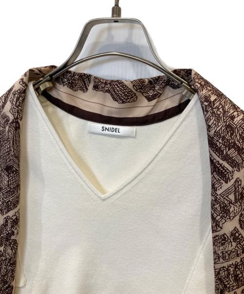 Snidel（スナイデル）Snidel (スナイデル) Susタイセットノースリニットプルオーバー SWNT254046 ホワイト サイズ:FREEの古着・服飾アイテム