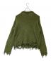 GRANCY (グランシー) Damage Boucle Knit Cardigan ダメージ ブークレ ニット カーディガン GRAcd934 グリーン サイズ:M：12000円