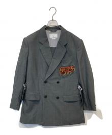 TOGA ARCHIVES×H&M（トーガアーカイブス×エイチアンドエム）の古着「ビジュー装飾テーラードジャケット」｜グレー