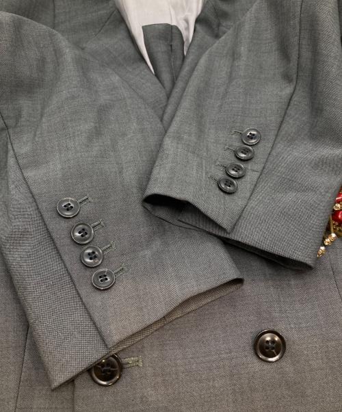 TOGA ARCHIVES（トーガアーカイブス）TOGA ARCHIVES (トーガアーカイブス) H&M (エイチアンドエム) ビジュー装飾テーラードジャケット グレー サイズ:Sの古着・服飾アイテム