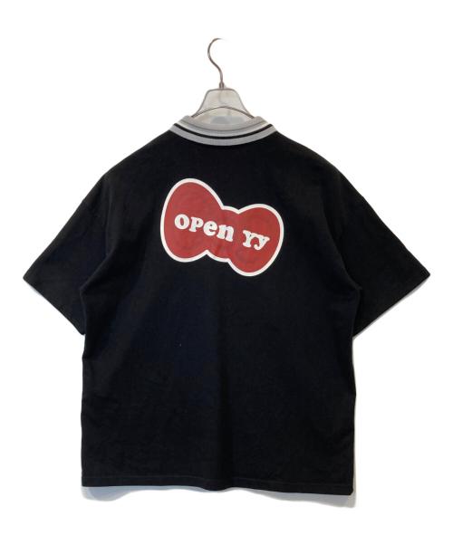 OPEN YY（オープンワイワイ）open yy (オープンワイワイ) HELLO KITTY X YY COLLARED T-SHIRT ハローキティ × ワイワイ カラード ティーシャツ ブラック サイズ:S/Mの古着・服飾アイテム