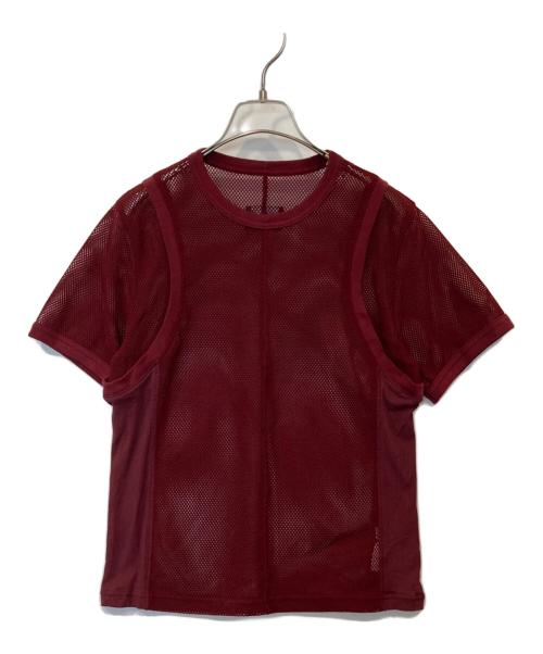 PRANK PROJECT（プランクプロジェクト）PRANK PROJECT (プランクプロジェクト) Mesh Ringer Tee メッシュ リンガー ティー 31261416111 ワインレッド サイズ:FREEの古着・服飾アイテム