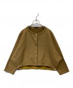 TOMORROW LANDトゥモローランド）の古着「フレンチテリー クルーネックジャケット 14-07-22-07305」｜ブラウン