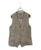 MUSE de Deuxieme Classeミューズ ドゥーズィエム クラス）の古着「LINEN CHINO ベスト 22010500413010」｜ベージュ