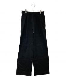 23区（ニジュウサンク）の古着「リネンレーヨンストレッチ ドロスト パンツ」｜ブラック
