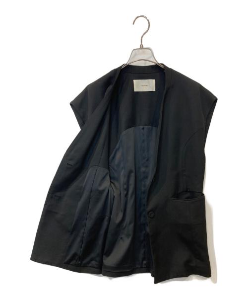 TODAYFUL（トゥデイフル）TODAYFUL (トゥデイフル) Satin Over Vest サテン オーバー ベスト ブラック サイズ:36 未使用品の古着・服飾アイテム