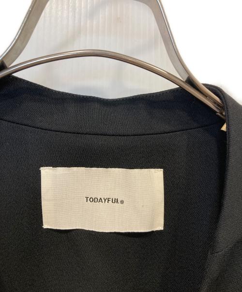 TODAYFUL（トゥデイフル）TODAYFUL (トゥデイフル) Satin Over Vest サテン オーバー ベスト ブラック サイズ:36 未使用品の古着・服飾アイテム