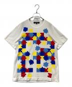 COMME des GARCONS HOMME DEUXコムデギャルソン オム ドゥ）の古着「24SS パズルプリントTシャツ DM-T018」｜ホワイト