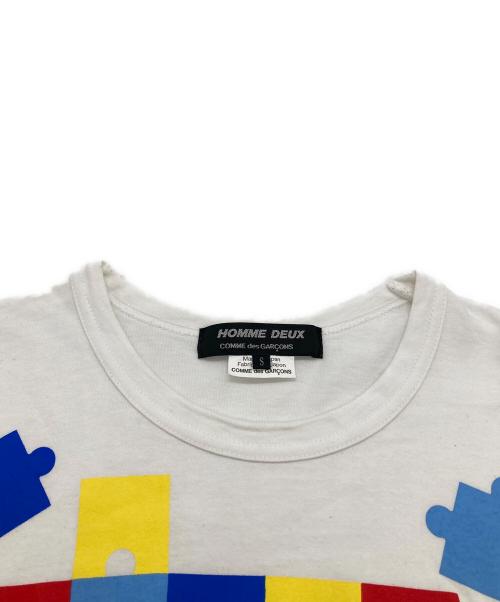COMME des GARCONS HOMME DEUX（コムデギャルソン オム ドゥ）COMME des GARCONS HOMME DEUX (コムデギャルソン オム ドゥ) 24SS パズルプリントTシャツ DM-T018 ホワイト サイズ:Sの古着・服飾アイテム