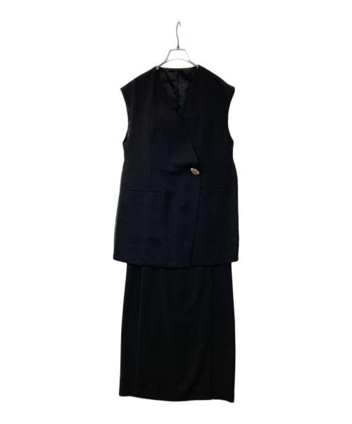 ANDRESD（アンドレスド）ANDRESD (アンドレスド) back sheer gilet set up dress バック シアー ジレ セットアップ ドレス 2383-50104 ブラック サイズ:S 未使用品の古着・服飾アイテム
