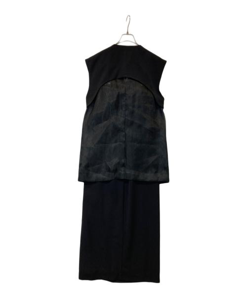 ANDRESD（アンドレスド）ANDRESD (アンドレスド) back sheer gilet set up dress バック シアー ジレ セットアップ ドレス 2383-50104 ブラック サイズ:S 未使用品の古着・服飾アイテム