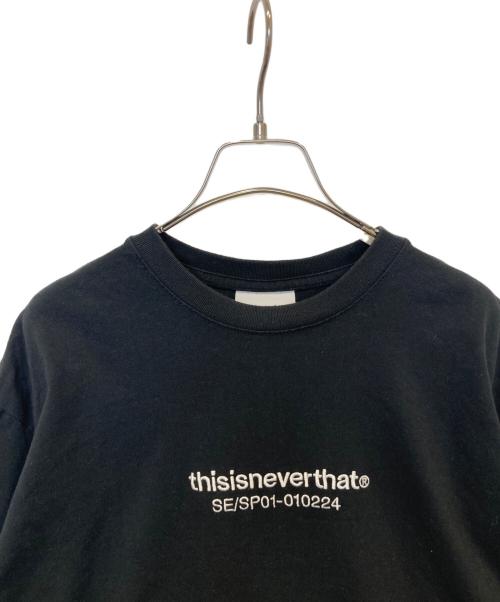 thisisneverthat（ディスイズネバーザット）thisisneverthat (ディスイズネバーザット) 刺繍ロングカットソー TN221TTSLT02 ブラック サイズ:Mの古着・服飾アイテム