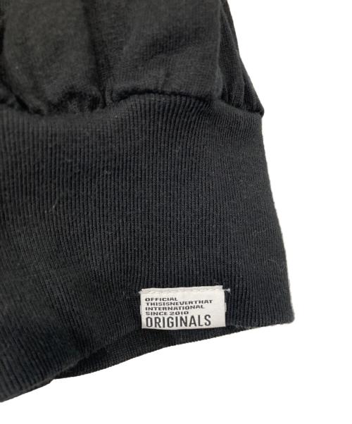thisisneverthat（ディスイズネバーザット）thisisneverthat (ディスイズネバーザット) 刺繍ロングカットソー TN221TTSLT02 ブラック サイズ:Mの古着・服飾アイテム