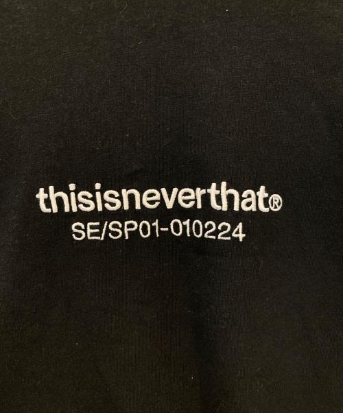 thisisneverthat（ディスイズネバーザット）thisisneverthat (ディスイズネバーザット) 刺繍ロングカットソー TN221TTSLT02 ブラック サイズ:Mの古着・服飾アイテム
