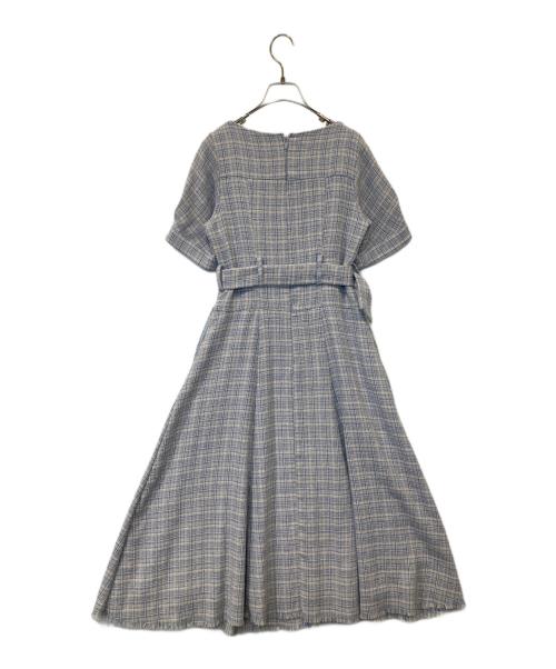 HER LIP TO（ハーリップトゥ）HER LIP TO (ハーリップトゥ) Classic Tweed Belted Dress 1222305051 ブルー サイズ:Sの古着・服飾アイテム