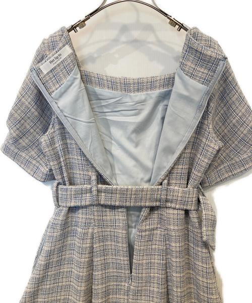 HER LIP TO（ハーリップトゥ）HER LIP TO (ハーリップトゥ) Classic Tweed Belted Dress 1222305051 ブルー サイズ:Sの古着・服飾アイテム