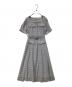 HER LIP TO（ハーリップトゥ）の古着「Classic Tweed Belted Dress 1222305051」｜ブルー